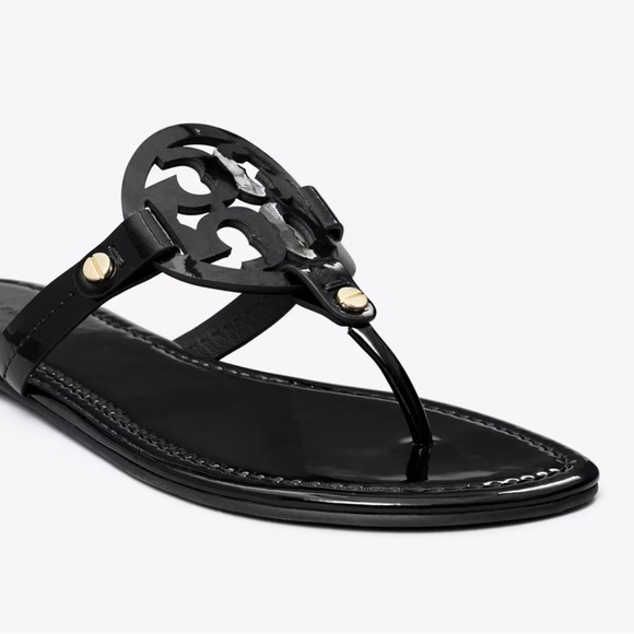 Tory Burch Black Miller Patent Leather Women's Sandals size 9 - Picture 3 of 12